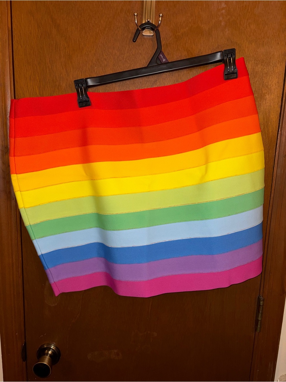 Fashion Nova Rainbow Bandage Skirt Set - Red to Purple - Picture 9 of 11
